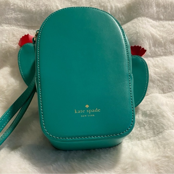 Like New Rare Kate Spade Novelty Flowering Cacti Leather Cactus Crossbody - Picture 10 of 14